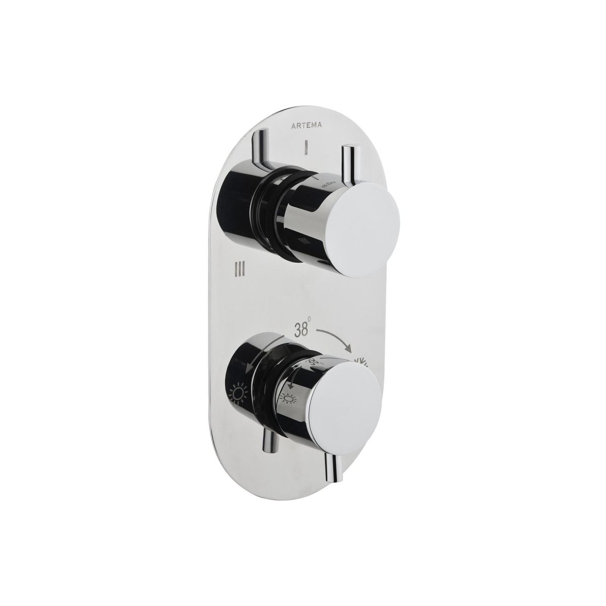 Aquatech Built-in Thermostatic Bath/Shower Mixer (180° Turn – 1+3 Way Diverter)